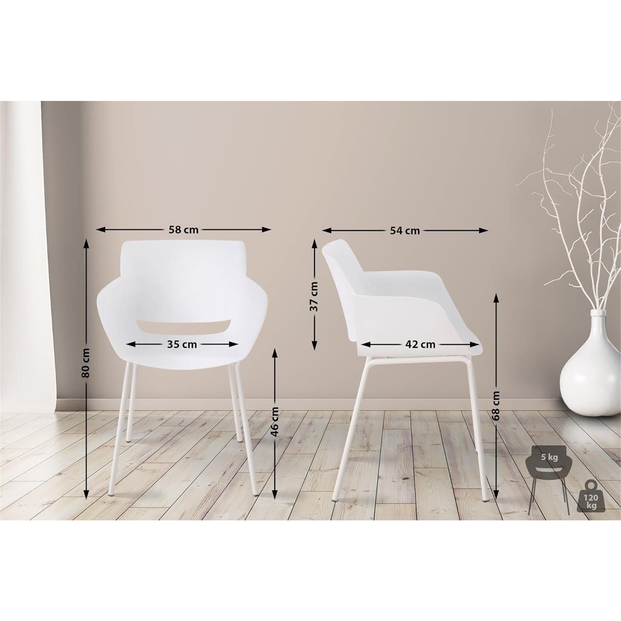 Silla de Confidente RIKO, Reposabrazos Integrados, Robusta Estructura Metálica, color Negro