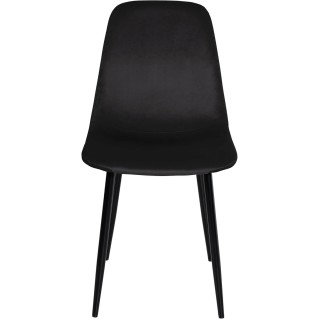 Silla de Confidente NAIPES, en terciopelo color Negro 2