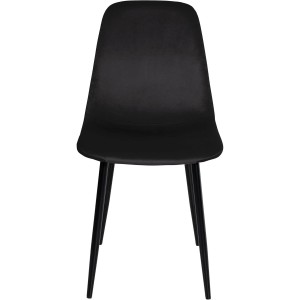 Silla de Confidente NAIPES, en terciopelo color Negro