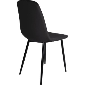 Silla de Confidente NAIPES, en terciopelo color Negro