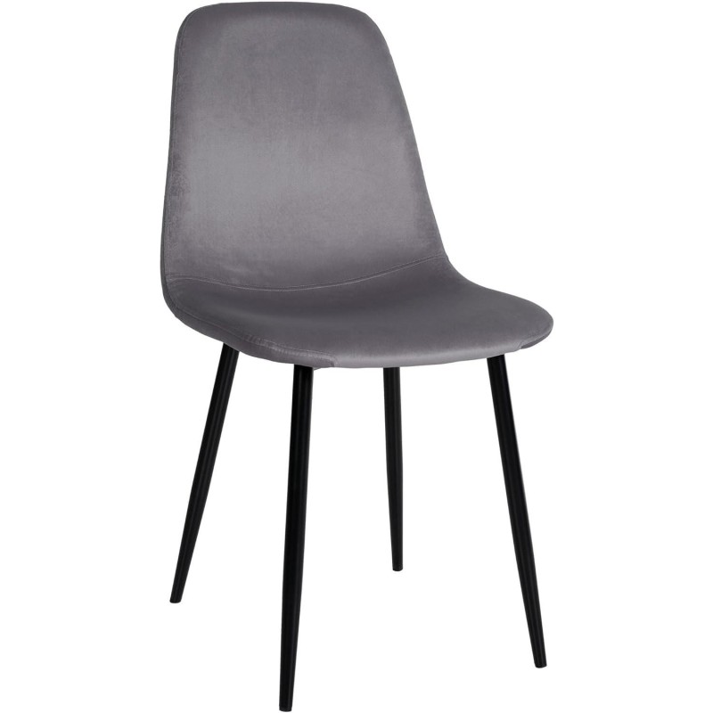 Silla de Confidente NAIPES, en terciopelo color Negro