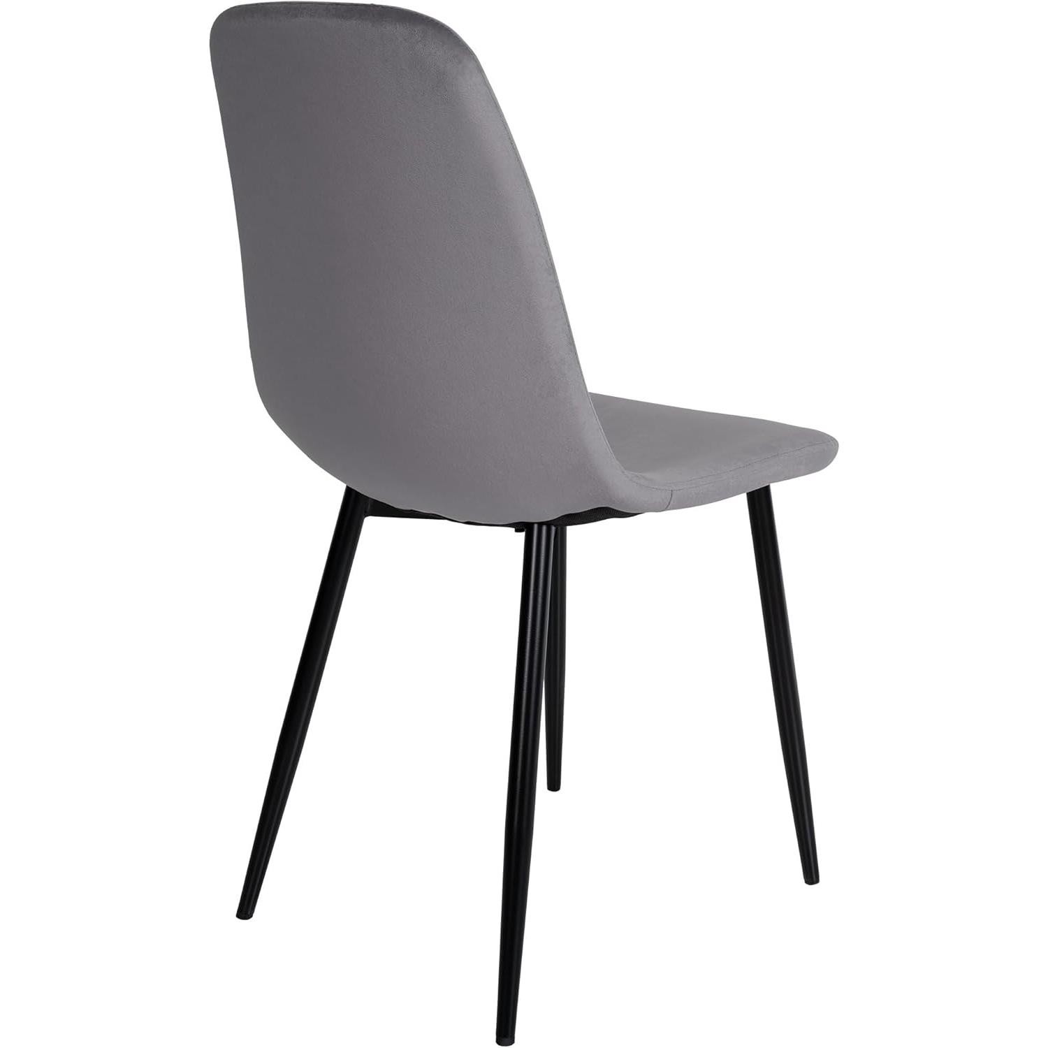 Silla de Confidente NAIPES, Robusta Estructura Metálica, en Terciopelo color Negro