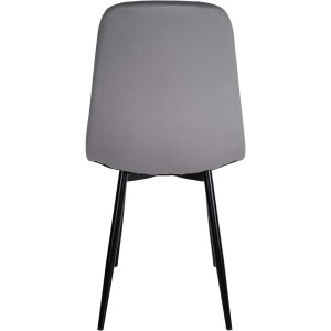 Silla de Confidente NAIPES, en terciopelo color Negro