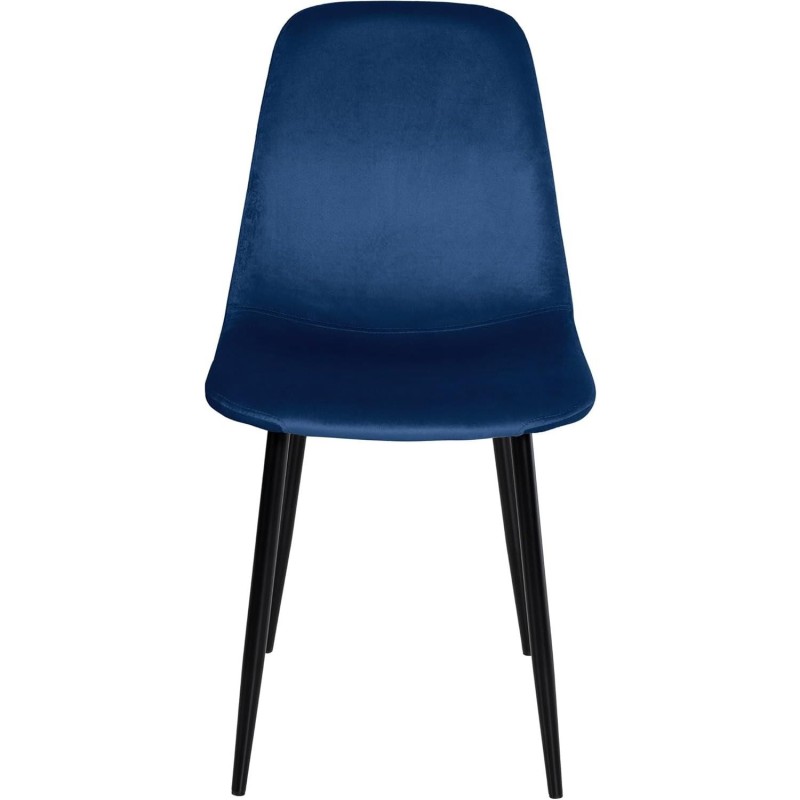 Silla de Confidente NAIPES, en terciopelo color Negro