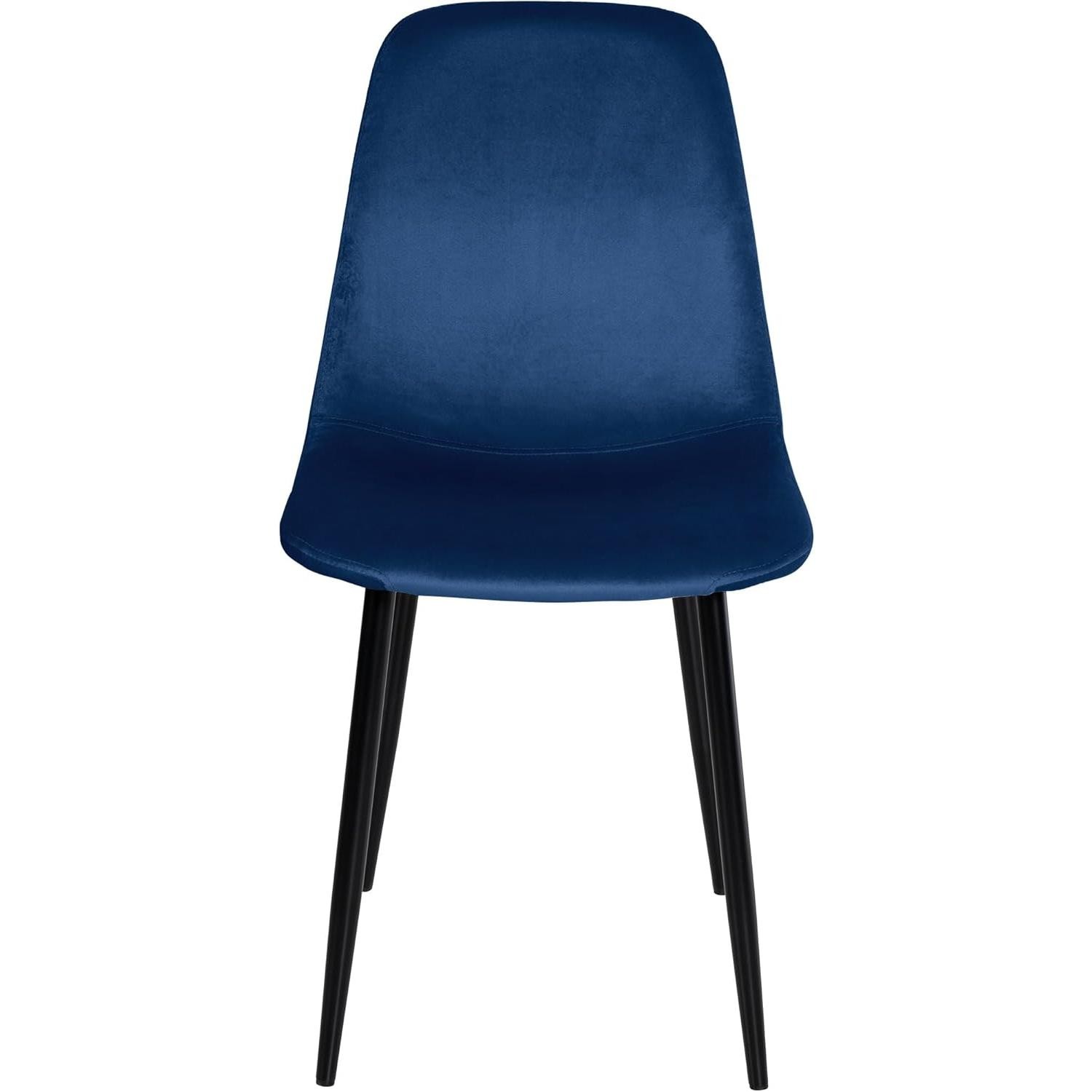Silla de Confidente NAIPES, Robusta Estructura Metálica, en Terciopelo color Negro