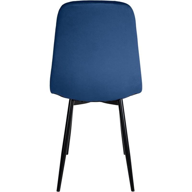 Silla de Confidente NAIPES, en terciopelo color Negro
