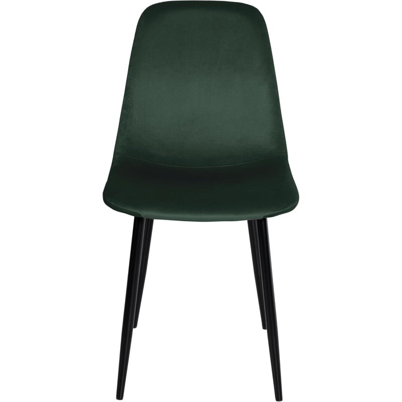 Silla de Confidente NAIPES, en terciopelo color Negro