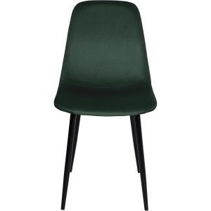Silla de Confidente NAIPES, en terciopelo color Negro