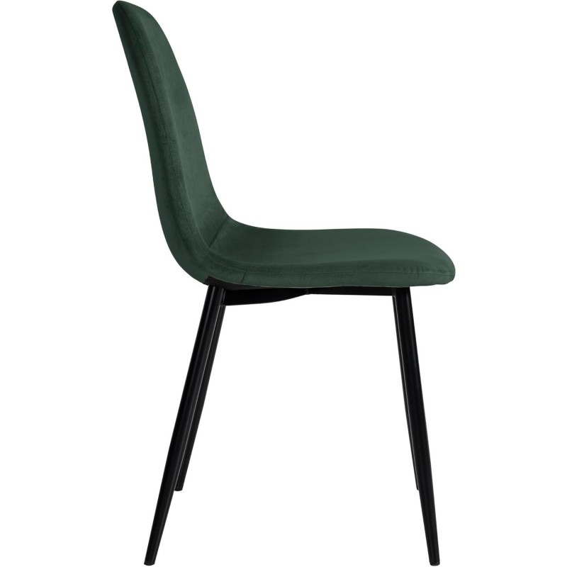 Silla de Confidente NAIPES, en terciopelo color Negro