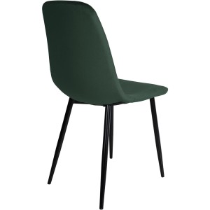 Silla de Confidente NAIPES, en terciopelo color Negro