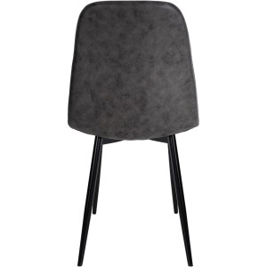 Silla de Confidente NAIPES, en piel color Negro