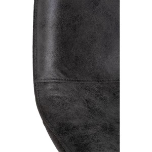 Silla de Confidente NAIPES, en piel color Negro
