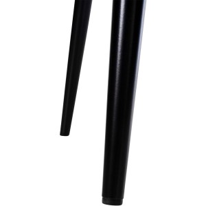 Silla de Confidente NAIPES, en piel color Negro