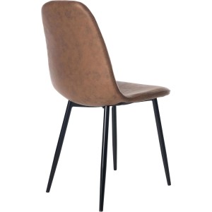 Silla de Confidente NAIPES, en piel color Negro