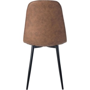 Silla de Confidente NAIPES, en piel color Negro