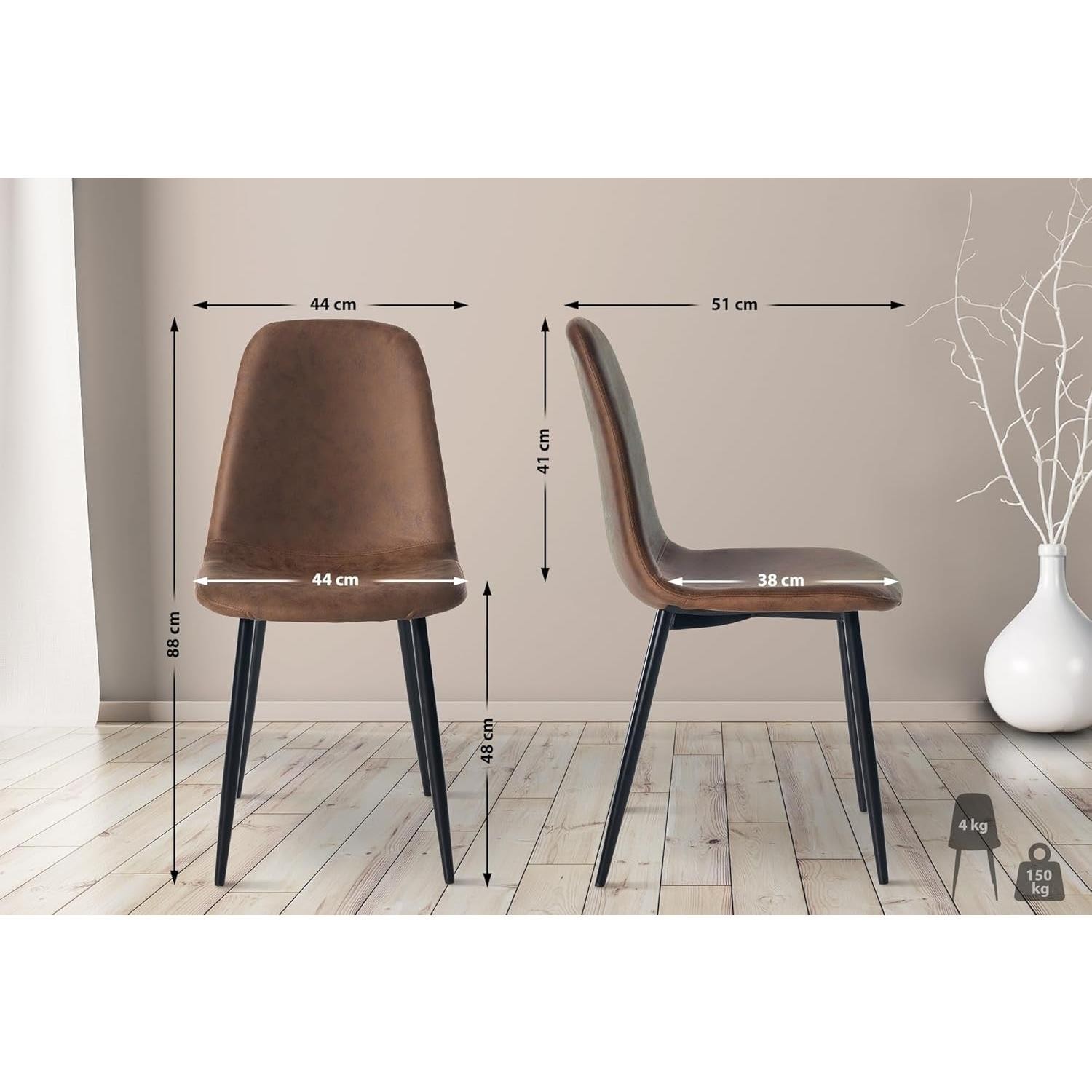 Silla de Confidente NAIPES, Robusta Estructura Metálica, en Piel color Negro
