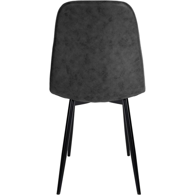 Silla de Confidente NAIPES, en piel color Negro