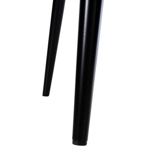 Silla de Confidente NAIPES, en piel color Negro