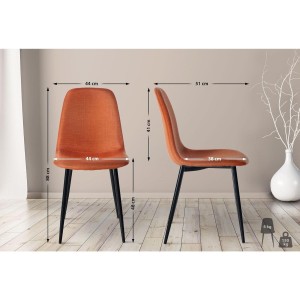Silla de Confidente NAIPES, en piel color Negro