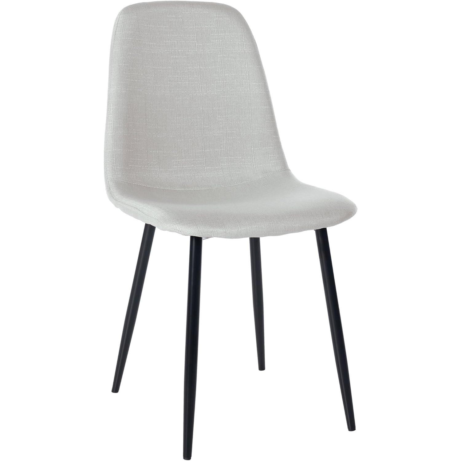 Silla de Confidente NAIPES, Robusta Estructura Metálica, en Tela color Negro