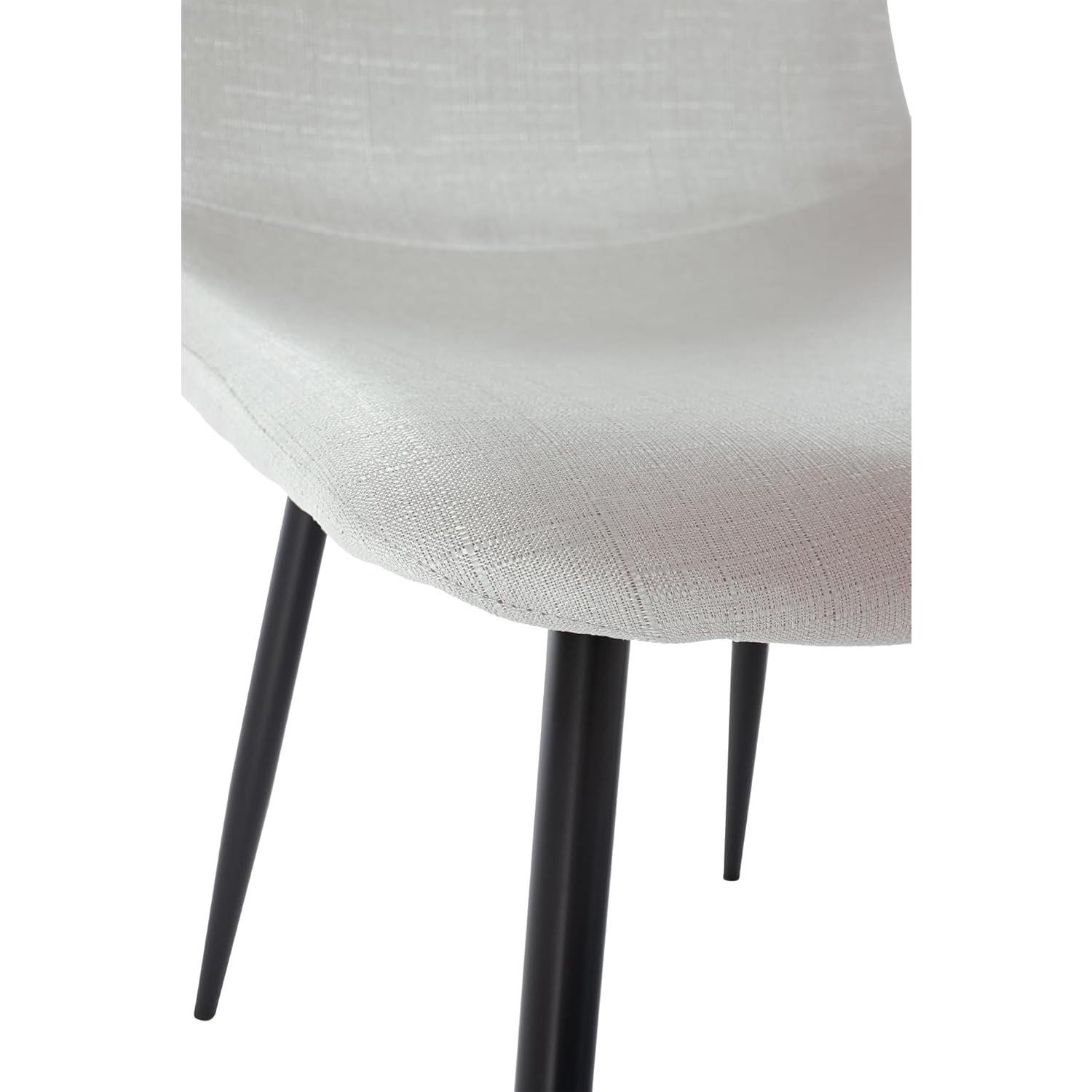 Silla de Confidente NAIPES, Robusta Estructura Metálica, en Tela color Negro