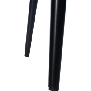 Silla de Confidente NAIPES, en piel color Negro