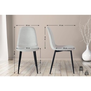 Silla de Confidente NAIPES, en piel color Negro