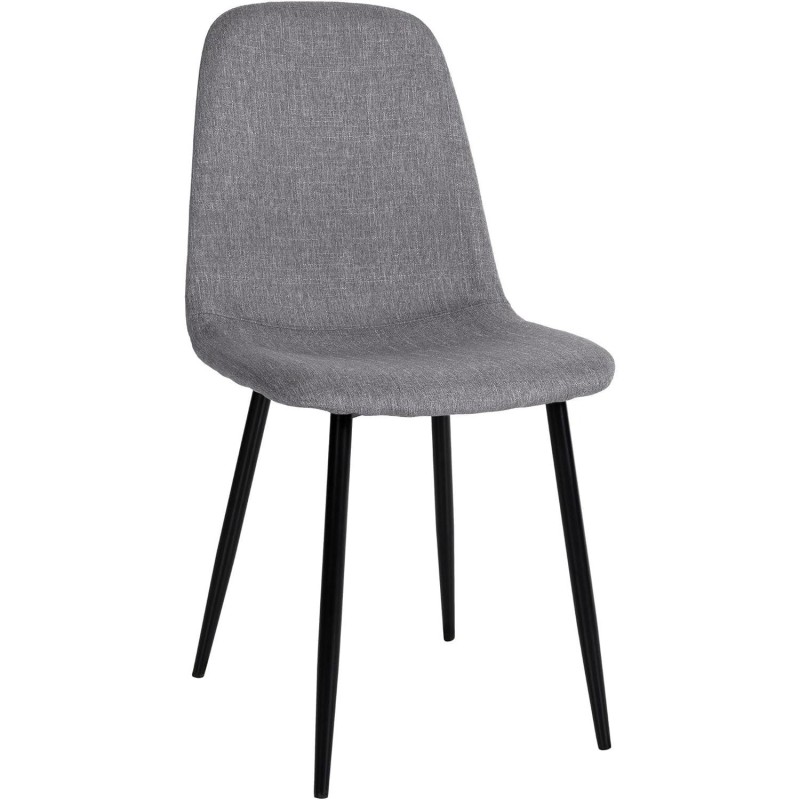 Silla de Confidente NAIPES, en piel color Negro