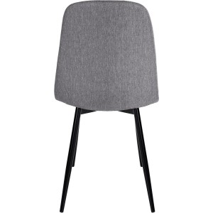 Silla de Confidente NAIPES, en piel color Negro