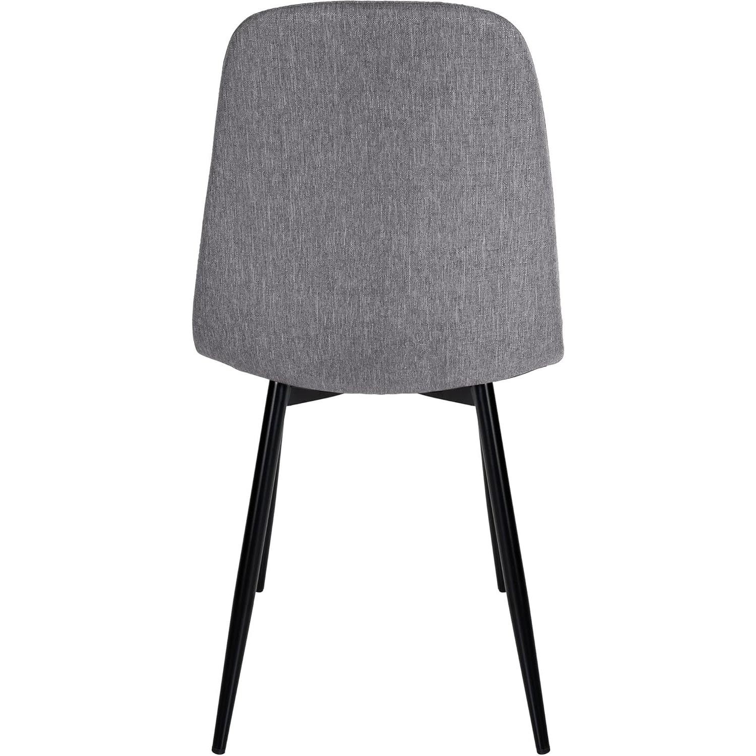 Silla de Confidente NAIPES, Robusta Estructura Metálica, en Tela color Negro