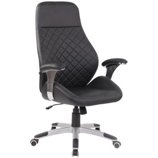 Sillón de oficina DRESDE, en piel color negro