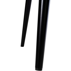 Silla de Confidente NAIPES, en piel color Negro