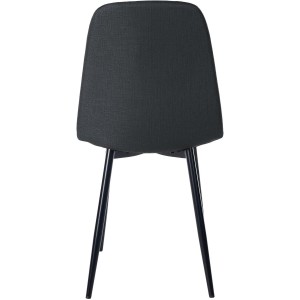 Silla de Confidente NAIPES, en piel color Negro