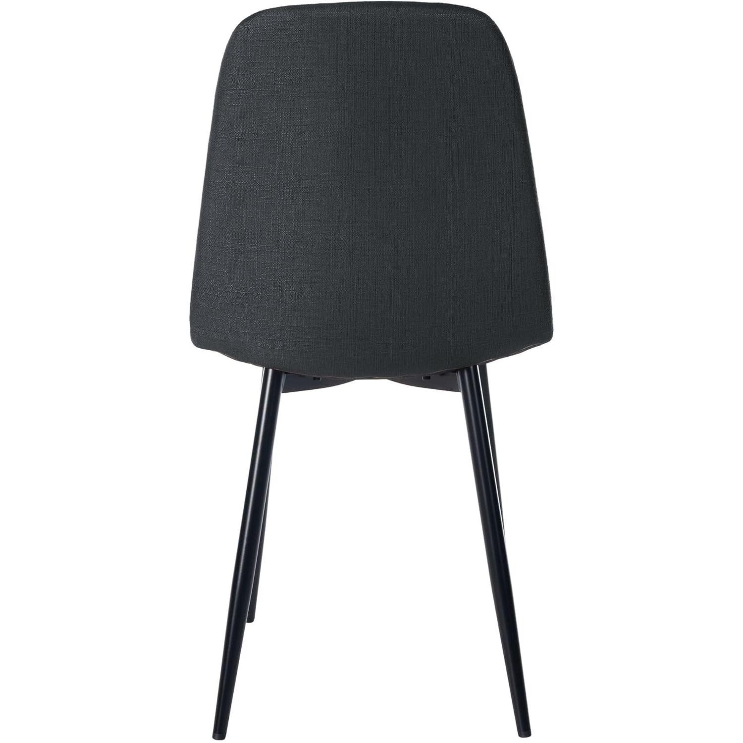 Silla de Confidente NAIPES, Robusta Estructura Metálica, en Tela color Negro
