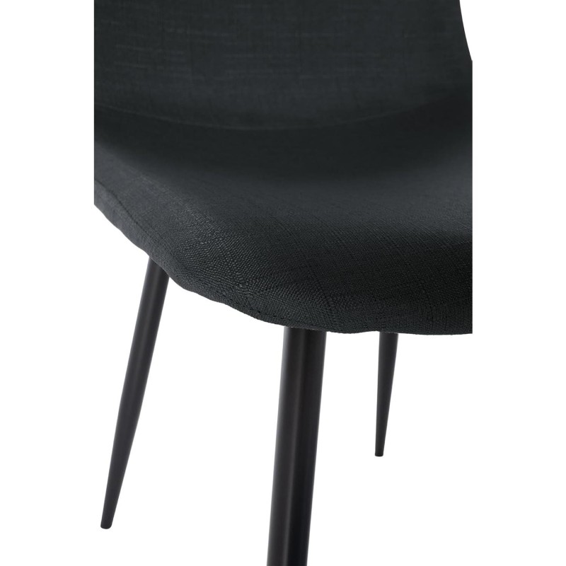 Silla de Confidente NAIPES, en piel color Negro