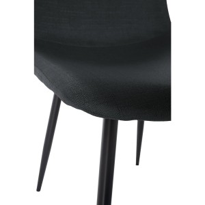 Silla de Confidente NAIPES, en piel color Negro