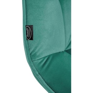 Silla de Confidente ALISA, Estructura Metálica, en Terciopelo color Crema