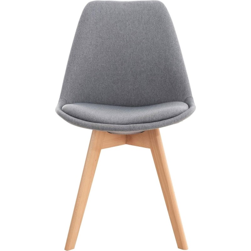 Silla de Confidente SKYLER, Patas Claras, Tela Negra