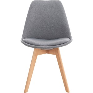 Silla de Confidente SKYLER, Patas Claras, Tela Negra