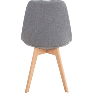 Silla de Confidente SKYLER, Patas Claras, Tela Negra