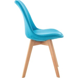 Silla de Confidente SKYLER, Patas Claras, Tela Negra