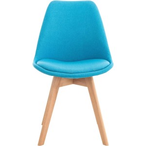 Silla de Confidente SKYLER, Patas Claras, Tela Negra