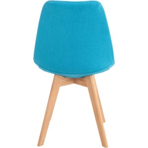 Silla de Confidente SKYLER, Patas Claras, Tela Negra