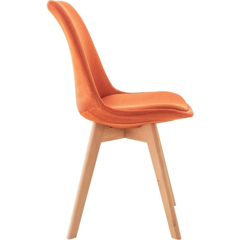 Silla de Confidente SKYLER, Patas Claras, Tela Negra