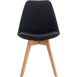 Silla de Confidente SKYLER, Patas Claras, Tela Negra 2