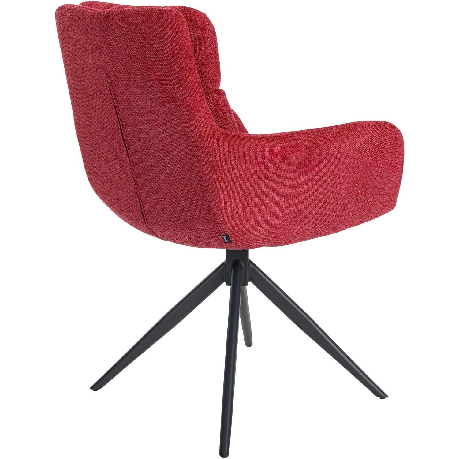 Silla de Confidente GLAM, Diseño Moderno, Giratoria, en Tela color Negro