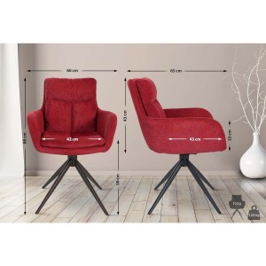 Silla de Confidente GLAM  en Tela color Negro