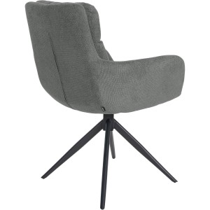 Silla de Confidente GLAM  en Tela color Negro