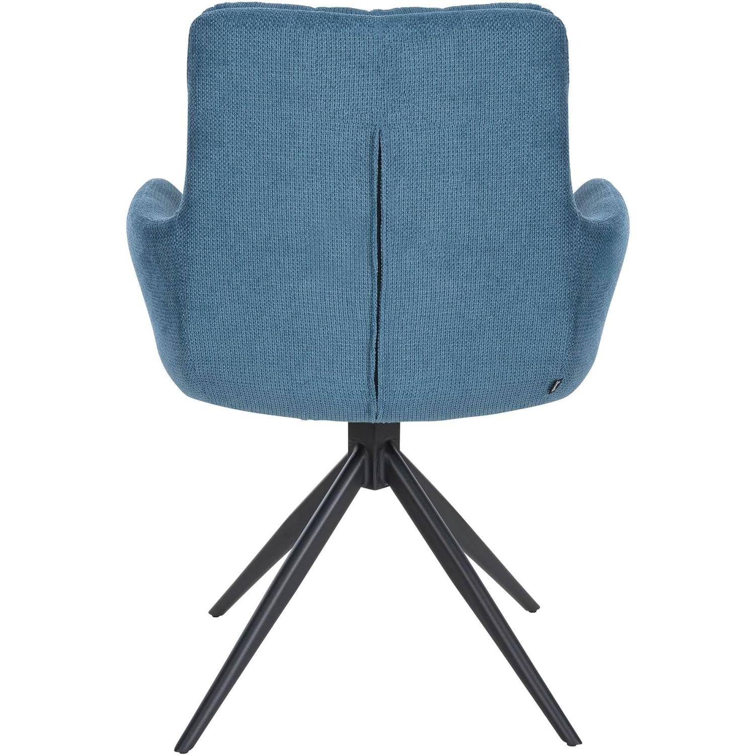 Silla de Confidente GLAM, Diseño Moderno, Giratoria, en Tela color Negro