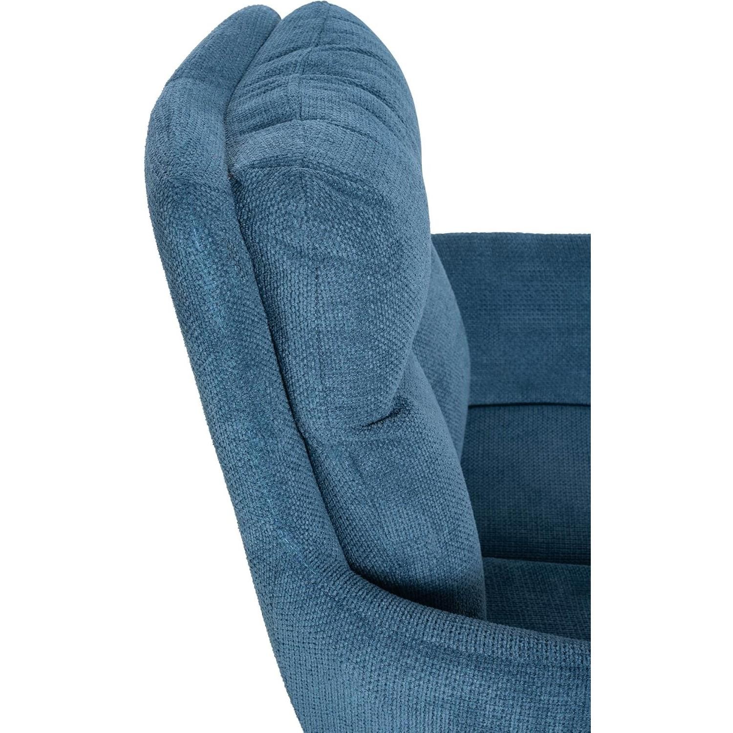 Silla de Confidente GLAM, Diseño Moderno, Giratoria, en Tela color Negro